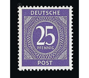 Definitive stamp series Allied cast - joint edition  - Germany / Western occupation zones / American zone 1946 - 25 Pfennig