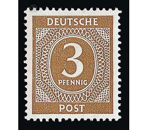 Definitive stamp series Allied cast - joint edition  - Germany / Western occupation zones / American zone 1946 - 3 Pfennig