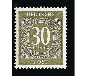 Definitive stamp series Allied cast - joint edition  - Germany / Western occupation zones / American zone 1946 - 30 Pfennig