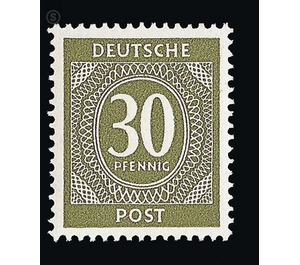 Definitive stamp series Allied cast - joint edition  - Germany / Western occupation zones / American zone 1946 - 30 Pfennig