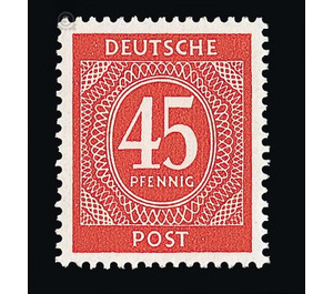 Definitive stamp series Allied cast - joint edition  - Germany / Western occupation zones / American zone 1946 - 45 Pfennig