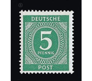 Definitive stamp series Allied cast - joint edition  - Germany / Western occupation zones / American zone 1946 - 5 Pfennig