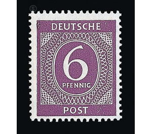Definitive stamp series Allied cast - joint edition  - Germany / Western occupation zones / American zone 1946 - 6 Pfennig