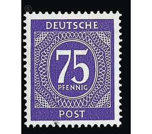 Definitive stamp series Allied cast - joint edition  - Germany / Western occupation zones / American zone 1946 - 75 Pfennig