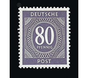 Definitive stamp series Allied cast - joint edition  - Germany / Western occupation zones / American zone 1946 - 80 Pfennig