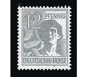 Definitive stamp series Allied cast - joint edition  - Germany / Western occupation zones / American zone 1947 - 12 Pfennig