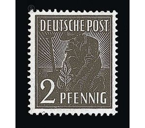 Definitive stamp series Allied cast - joint edition  - Germany / Western occupation zones / American zone 1947 - 2 Pfennig