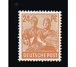 Definitive stamp series Allied cast - joint edition  - Germany / Western occupation zones / American zone 1947 - 24 Pfennig