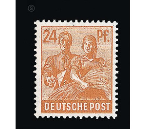 Definitive stamp series Allied cast - joint edition  - Germany / Western occupation zones / American zone 1947 - 24 Pfennig