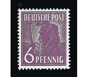 Definitive stamp series Allied cast - joint edition  - Germany / Western occupation zones / American zone 1947 - 6 Pfennig