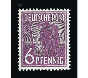 Definitive stamp series Allied cast - joint edition  - Germany / Western occupation zones / American zone 1947 - 6 Pfennig