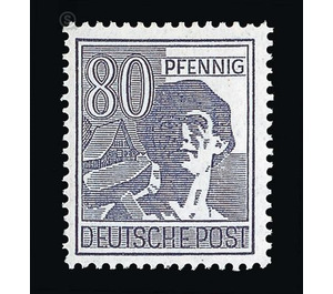 Definitive stamp series Allied cast - joint edition  - Germany / Western occupation zones / American zone 1947 - 80 Pfennig