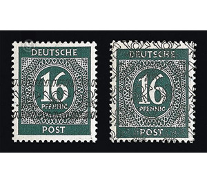 Definitive stamp series Allied cast - joint edition  - Germany / Western occupation zones / American zone 1948 - 16 Pfennig