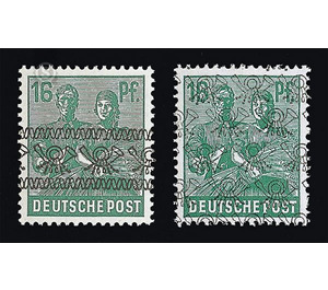 Definitive stamp series Allied cast - joint edition  - Germany / Western occupation zones / American zone 1948 - 16 Pfennig