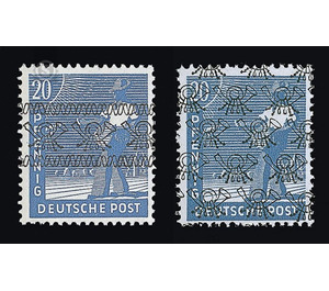 Definitive stamp series Allied cast - joint edition  - Germany / Western occupation zones / American zone 1948 - 20 Pfennig