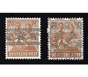 Definitive stamp series Allied cast - joint edition  - Germany / Western occupation zones / American zone 1948 - 24 Pfennig