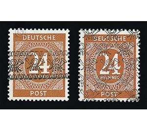 Definitive stamp series Allied cast - joint edition  - Germany / Western occupation zones / American zone 1948 - 24 Pfennig