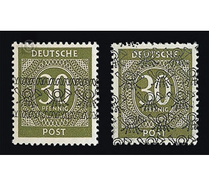 Definitive stamp series Allied cast - joint edition  - Germany / Western occupation zones / American zone 1948 - 30 Pfennig