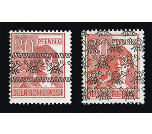 Definitive stamp series Allied cast - joint edition  - Germany / Western occupation zones / American zone 1948 - 30 Pfennig