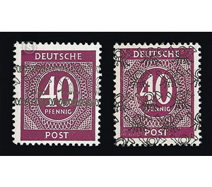 Definitive stamp series Allied cast - joint edition  - Germany / Western occupation zones / American zone 1948 - 40 Pfennig