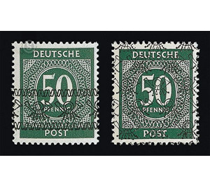 Definitive stamp series Allied cast - joint edition  - Germany / Western occupation zones / American zone 1948 - 50 Pfennig