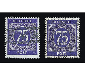 Definitive stamp series Allied cast - joint edition  - Germany / Western occupation zones / American zone 1948 - 75 Pfennig