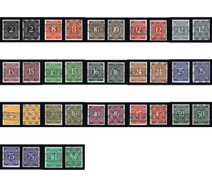 Definitive stamp series Allied cast - joint edition  - Germany / Western occupation zones / American zone 1948 Set