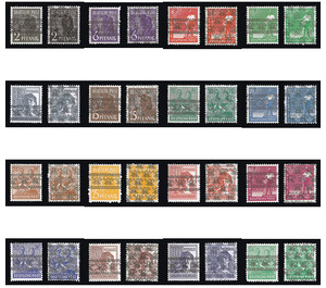 Definitive stamp series Allied cast - joint edition  - Germany / Western occupation zones / American zone 1948 Set