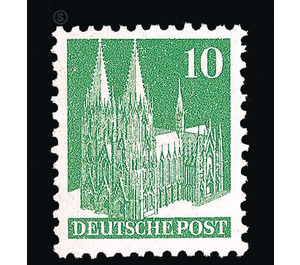 Definitive stamp series: Buildings, 1948 (Bizone)  - Germany / Western occupation zones / American zone 1948 - 10 Pfennig