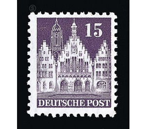 Definitive stamp series: Buildings, 1948 (Bizone)  - Germany / Western occupation zones / American zone 1948 - 15 Pfennig