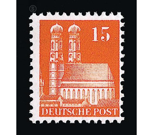 Definitive stamp series: Buildings, 1948 (Bizone)  - Germany / Western occupation zones / American zone 1948 - 15 Pfennig