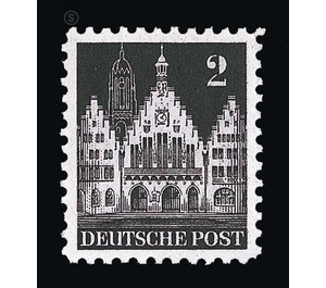 Definitive stamp series: Buildings, 1948 (Bizone)  - Germany / Western occupation zones / American zone 1948 - 2 Pfennig