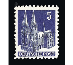 Definitive stamp series: Buildings, 1948 (Bizone)  - Germany / Western occupation zones / American zone 1948 - 5 Pfennig