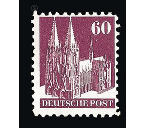 Definitive stamp series: Buildings, 1948 (Bizone)  - Germany / Western occupation zones / American zone 1948 - 60 Pfennig