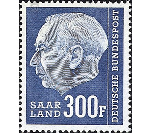 Definitive stamp series Federal President Heuss  - Germany / Saarland 1957 - 30,000 Pfennig