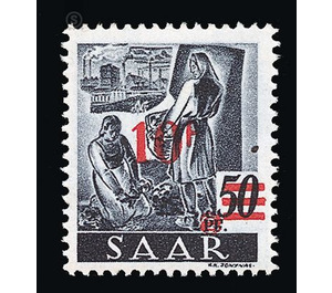 Definitive stamp series Saar - Germany / Saarland 1947 - 10 Franc