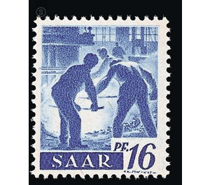 Definitive stamp series Saar - Germany / Saarland 1947 - 16 Pfennig