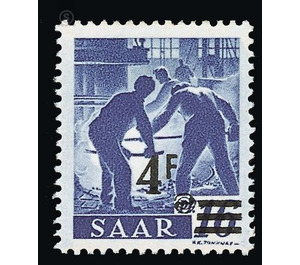 Definitive stamp series Saar - Germany / Saarland 1947 - 4 Franc