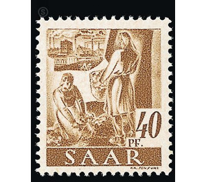 Definitive stamp series Saar - Germany / Saarland 1947 - 40 Pfennig