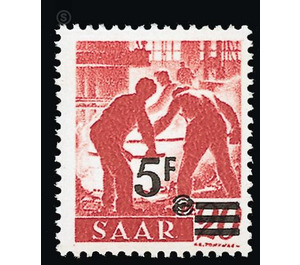 Definitive stamp series Saar - Germany / Saarland 1947 - 5 franc