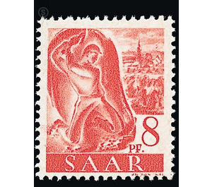 Definitive stamp series Saar - Germany / Saarland 1947 - 8 Pfennig