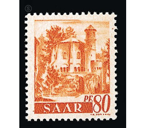 Definitive stamp series Saar - Germany / Saarland 1947 - 80 Pfennig