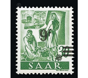 Definitive stamp series Saar - Germany / Saarland 1947 - 9 franc