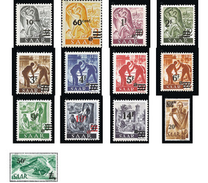 Definitive stamp series Saar - Germany / Saarland 1947 Set