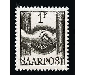 Definitive stamp series Saar  - Germany / Saarland 1948 - 1 franc