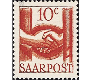 Definitive stamp series Saar  - Germany / Saarland 1948 - 10 Pfennig