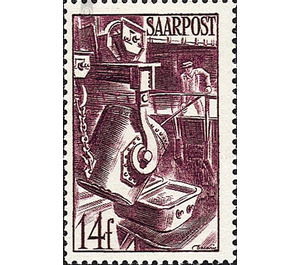 Definitive stamp series Saar  - Germany / Saarland 1948 - 14 franc