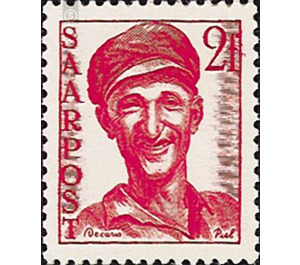 Definitive stamp series Saar  - Germany / Saarland 1948 - 2 franc