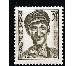 Definitive stamp series Saar  - Germany / Saarland 1948 - 3 Franc