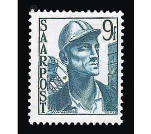 Definitive stamp series Saar  - Germany / Saarland 1948 - 9 franc